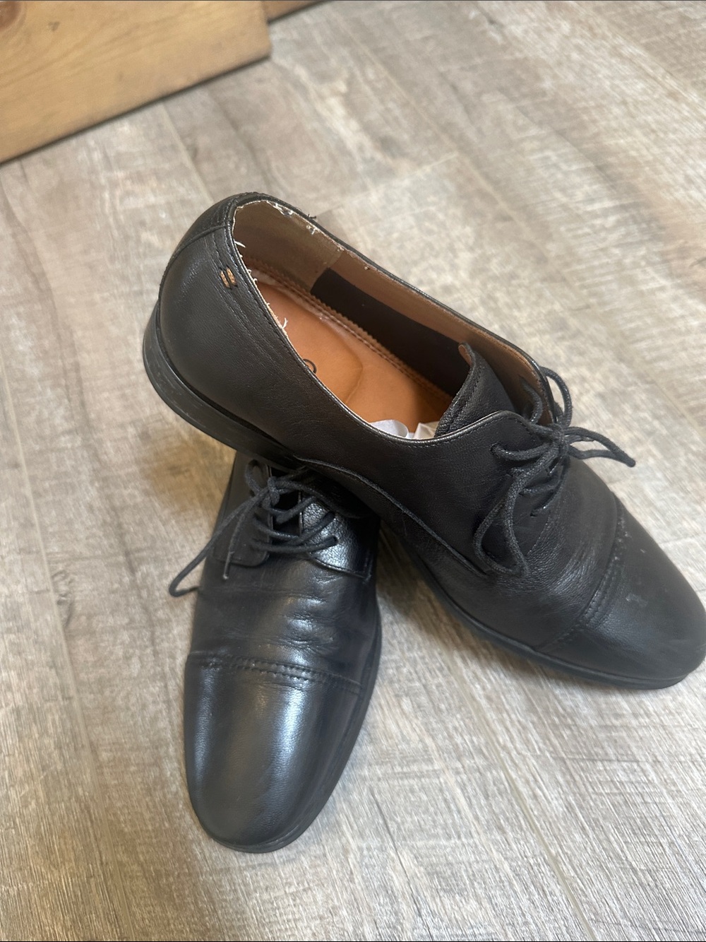 Aldo Men's Black Lace-Up Dress Oxfords
